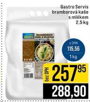Gastro Servis bramborová kaše s mlékem 2,5 kg 