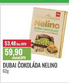 DUBAI ČOKOLÁDA NELINO 62g