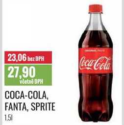 COCA-COLA, FANTA, SPRITE 1,5l
