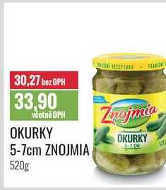 OKURKY 5-7cm ZNOJMIA 520g