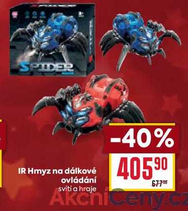 IR Hmyz na dálkové ovládání svítí a hraje