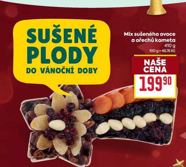 Mix sušeného ovoce a ořechů kometa 410 g