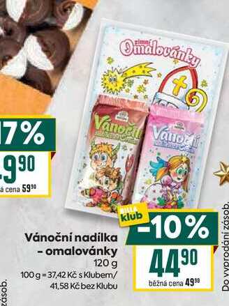 Vánoční nadílka - omalovánky 120 g
