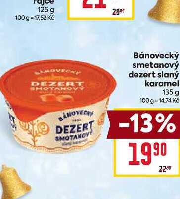 Bánovecký smetanový dezert slaný karamel 135 g