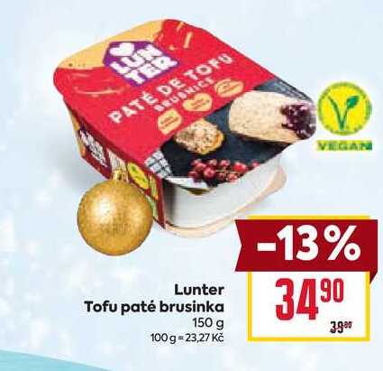 Lunter Tofu paté brusinka 150 g