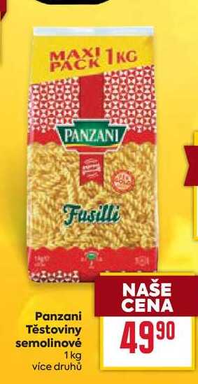 Panzani Těstoviny semolinové 1 kg
