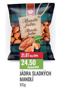 JÁDRA SLADKÝCH MANDLÍ 100g 