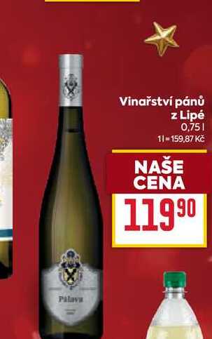 Palava Vinařství pánů z Lipé 0,75l