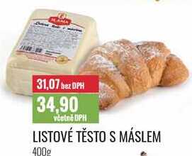 LISTOVÉ TĚSTO S MÁSLEM 400g