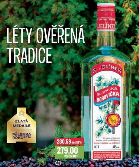 R. JELÍNEK SLOVÁCKÁ BOROVIČKA 0,7l