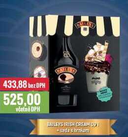 BAILEYS IRISH CREAM 0,7 l + sada s hrnkem 