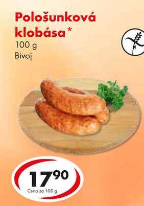 Pološunková klobása, 100 g