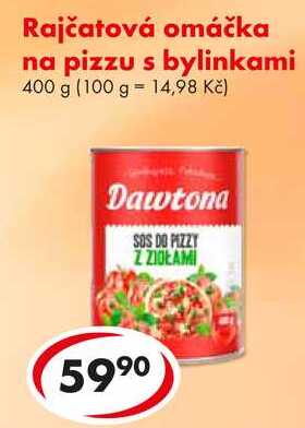 Rajčatová omáčka na pizzu s bylinkami, 400 g