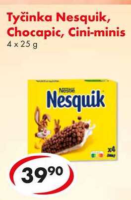 Tyčinka Nesquik, Chocapic, Cini-minis, 4x 25 g