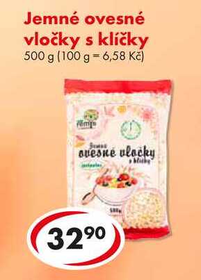 Jemné ovesné vločky s klíčky, 500 g