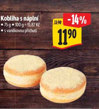 Kobliha s náplní 75 g