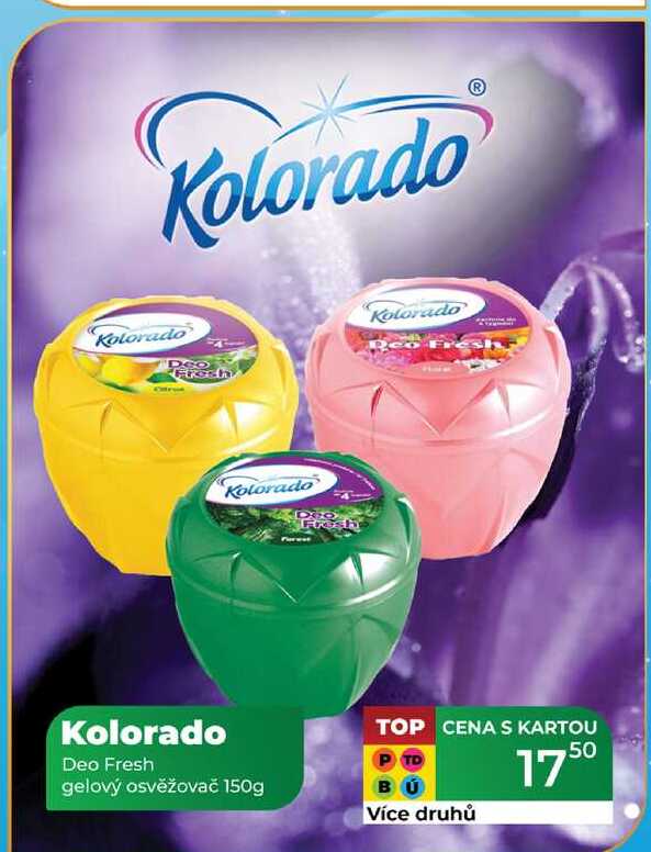 Kolorado Deo Fresh gelový osvěžovač 150g 