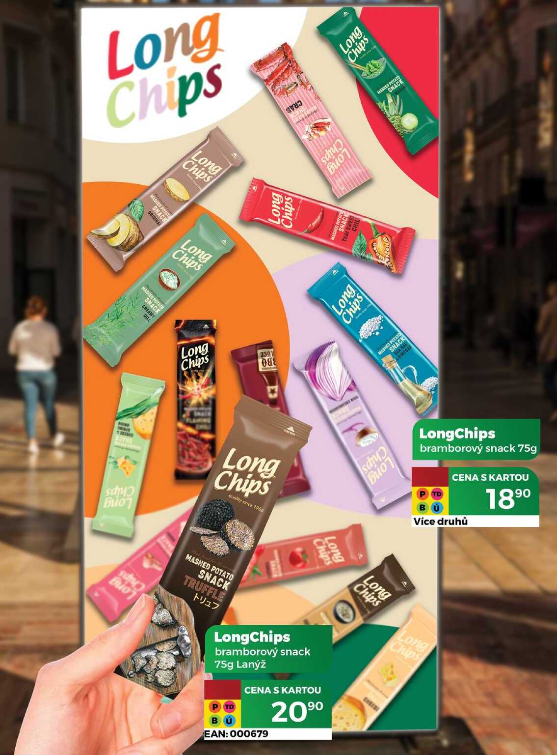 LongChips bramborový snack 75g Lanýž