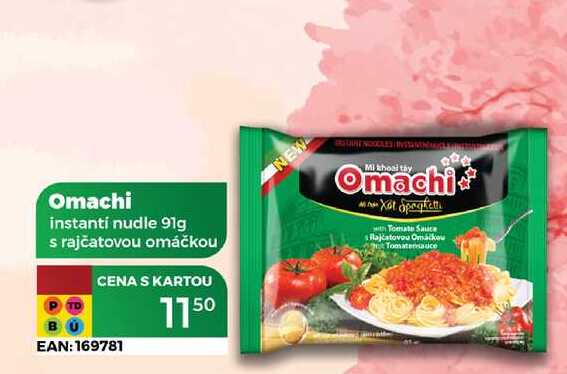 Omachi instanti nudle 91g s rajčatovou omáčkou