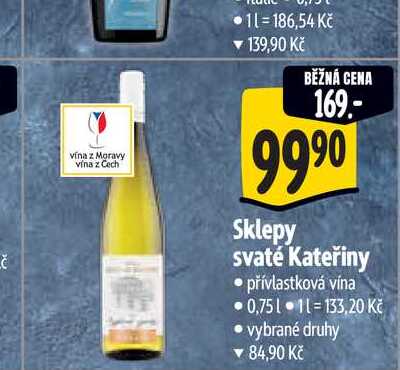   Sklepy svaté Kateřiny  0,75 l