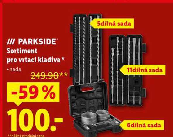 Sortiment pro vrtací kladiva