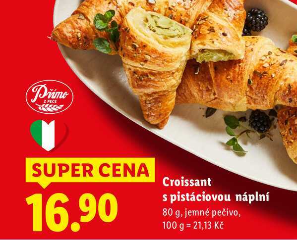 Croissant s pistáciovou náplní, 80 g