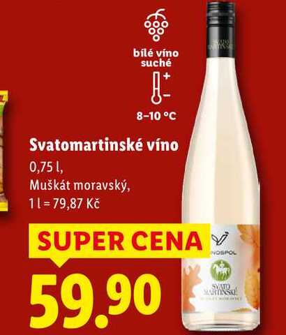 Svatomartinské víno, 0,75 l