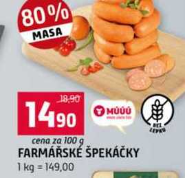 Farmářské Špekáčky 100g
