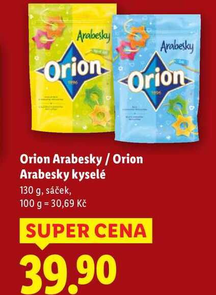 Orion Arabesky/Orion Arabesky kyselé, 130 g