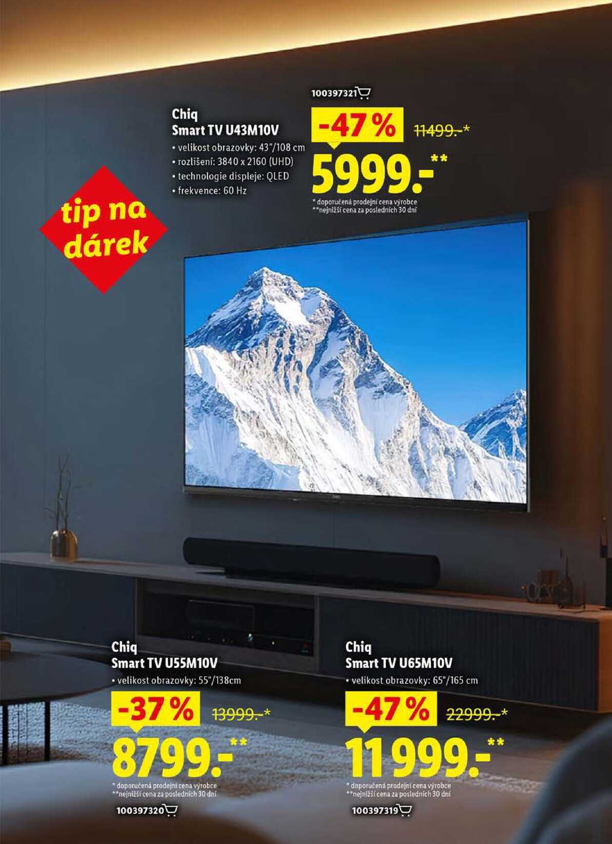 Chiq Smart TV U43M10V/Chiq Smart TV U55M10V/Chiq Smart TV U65M10V