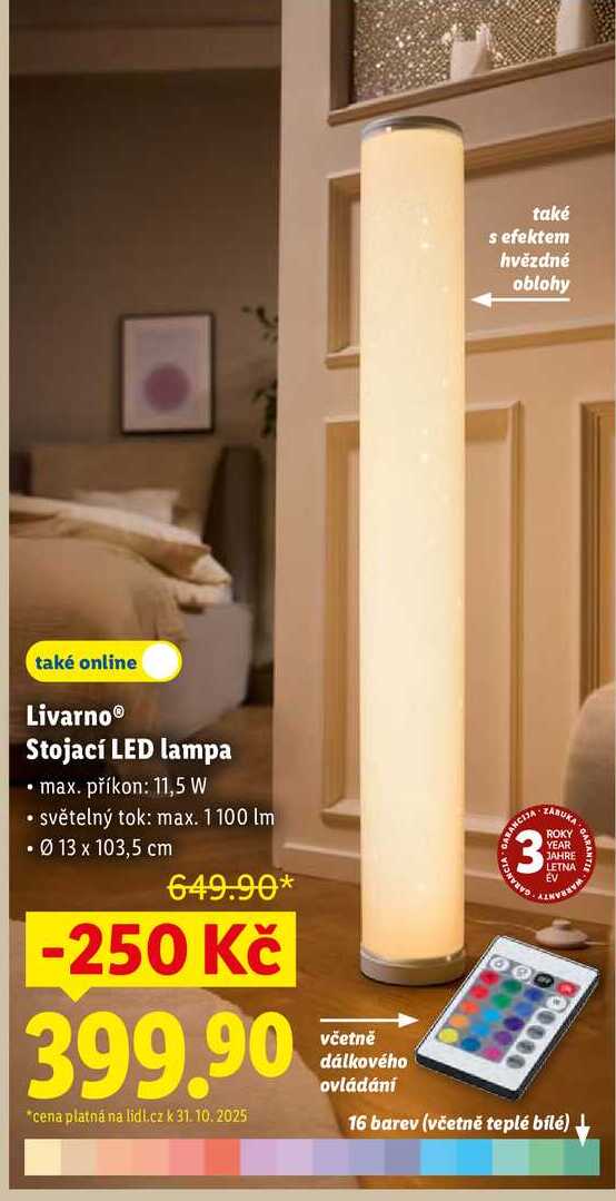 Livarno Stojací LED lampa