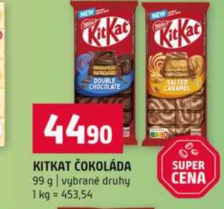 KITKAT ČOKOLÁDA 99 g vybrané druhy 