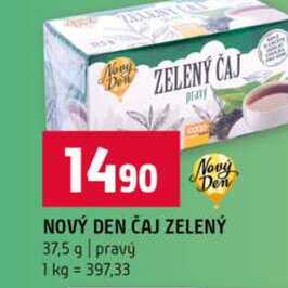 NOVÝ DEN ČAJ ZELENÝ 37,5 g pravý