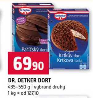 DR. OETKER DORT 435-550 g vybrané druhy