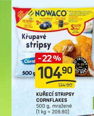 KUŘECÍ STRIPSY CORNFLAKES 500 g, mražené