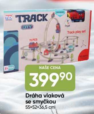 Dráha vlaková se smyčkou 55×52×36,5 cm 