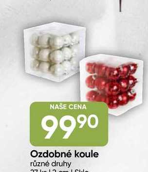 Ozdobné koule různé druhy 