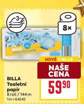 BILLA Toaletní papír 8 rolí