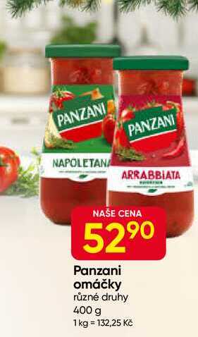 Panzani omáčky různé druhy 400 g