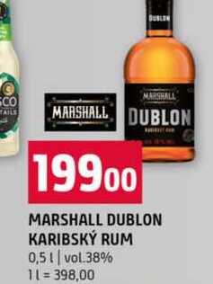 MARSHALL DUBLON KARIBSKÝ RUM 0,5l