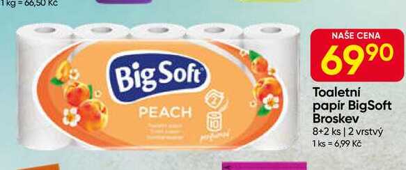 BigSoft Broskev 8+2 ks 2 vrstvý