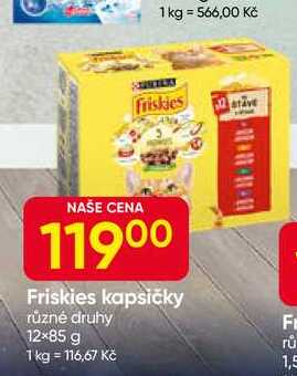 Friskies kapsičky různé druhy 12×85 g 