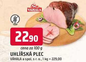 UHLÍŘSKÁ PLEC VÁHALA 100g