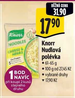 Knorr Nudlová polévka, 61-65 g