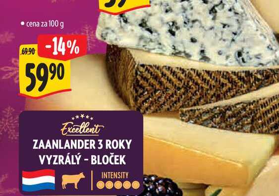 Excellent ZAANLANDER 3 ROKY VYZRÁLÝ - BLOČEK 100 g