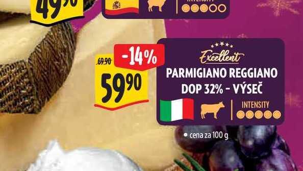 Excellent PARMIGIANO REGGIANO DOP 32% - VÝSEČ 100 g