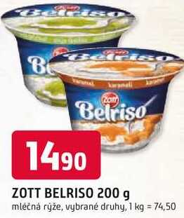 ZOTT BELRISO 200 g mléčná rýže