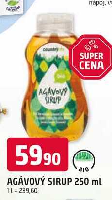 COUNTRY LIFE AGÁVOVÝ SIRUP 250 ml
