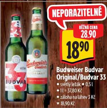  Budweiser Budvar 33, 0,5 l