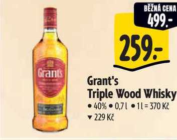 Grant's Triple Wood Whisky, 0,7 l